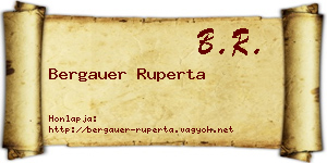 Bergauer Ruperta névjegykártya